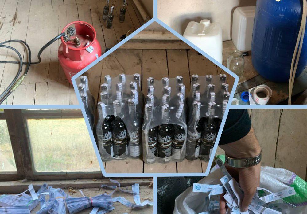 Ellikqal'a tumanida aniqlangan yashirin sexdan 2 ming donadan ziyod qalbaki aktsiz marka olindi